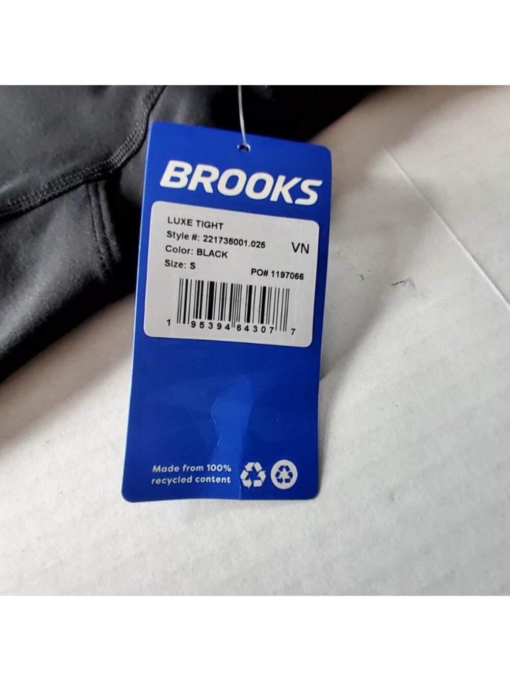 Brooks Womens Black Running Leggings Style #221735 Polyester Blend Size S - Picture 6 of 13